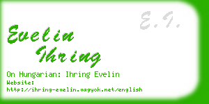 evelin ihring business card